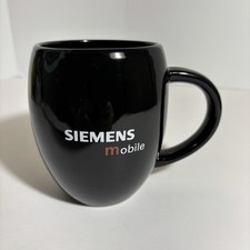 Vintage Siemens Mobile Coffee Mug Cup Cell Phones Communications Tech Black J8