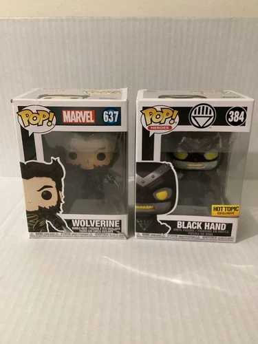 Funko Pop! Vinyl: Wolverine & Black Hand Hot Topic Exclusive Figures #637 & #384