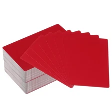 300 Pack Metal Business Cards Blank 0.21mm Thick 3.4x2.1 Inch Aluminum Red