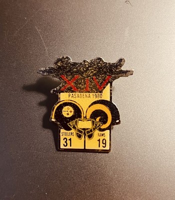 Super Bowl XIV Lapel Pin 1980 Pittsburgh Steelers vs. Los Angeles Rams Starline