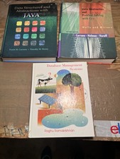 Computer Science Programming Textbook Lot Java C  Database Management 3 HC