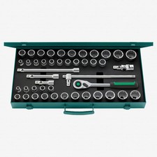 Stahlwille 50MA/39/6QR Socket Set, 1/2" Drive, Metric/SAE, 12-Point, 45 pcs