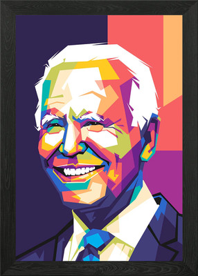 Joe Biden WPAP Gerahmtes Wandbild Poster Leinwanddruck Bild