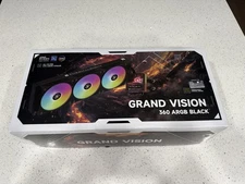 Grand Vision 360 ARGB Black CPU Liquid Cooler with 3 PWM Fans with 2150RPM