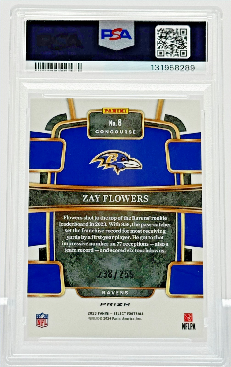 Zay Flowers (RC) (2023) Panini Select #8 - Tri-Color Prizm S#238