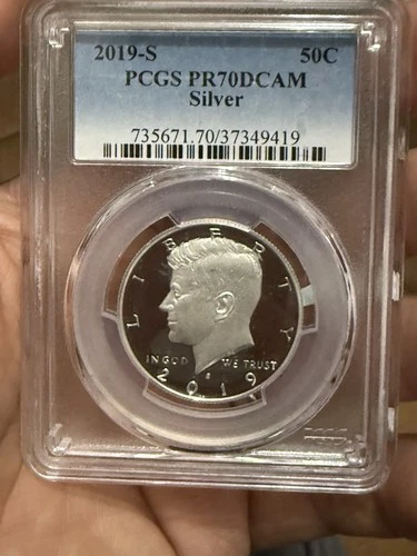 2019-S Kennedy Half Dollar Silver PCGS PR70DCAM Deep Cameo Proof
