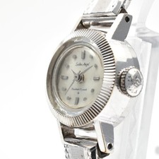 Working condition SEIKO ladies' wristwatch, hand-wound, vintage, silver.
