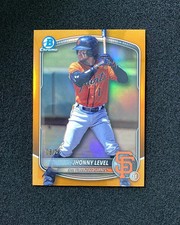 2025 Topps Bowman Draft Chrome Orange #BDC-55 Jhonny Level 8/25 Giants QI95