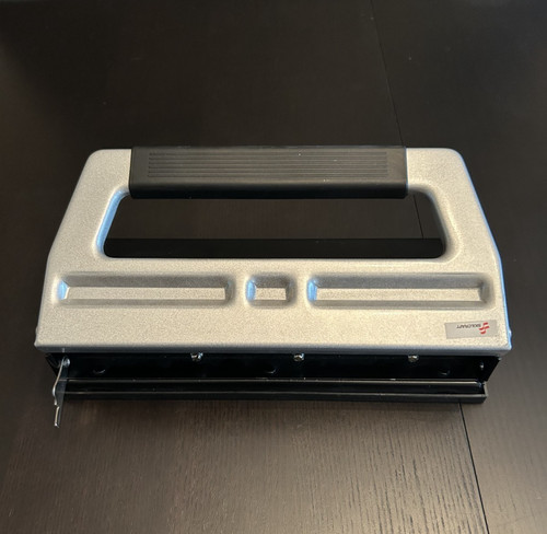 Skilcraft Adjustable Three Hole Punch - Heavy Duty - 32 sheet