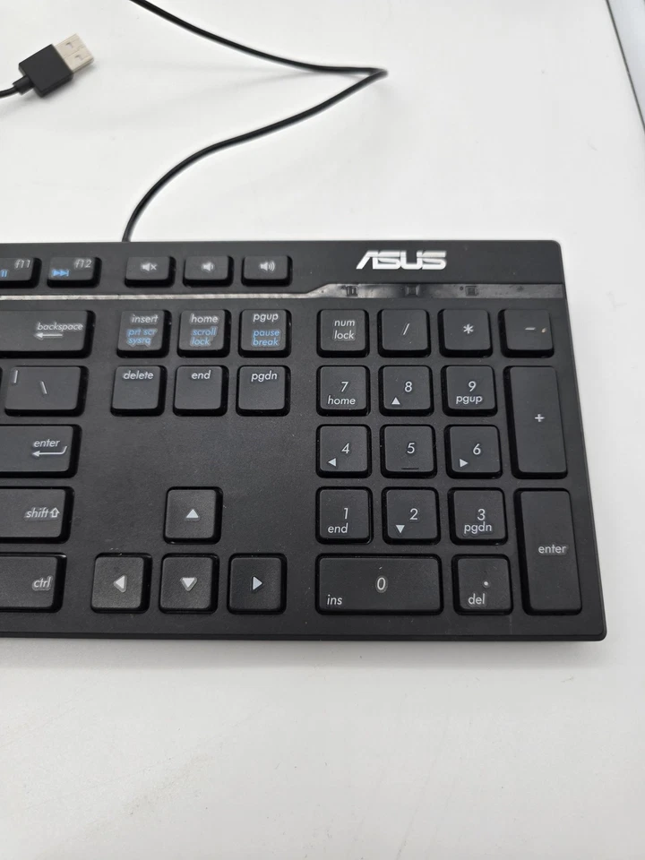 ASUS Wired Keyboard AW211 USB Slim Full Size Black Windows PC Numeric Keypad - Image 4 of 4