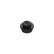 LEGO 50x black Plate, Round 1 x 1 inv.639