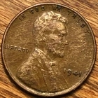 1941 Lincoln Wheat Cent Monster Woody Improper Alloy Mix Error Unique Coin