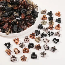 12 Pcs Flower Hair Clips Small Claw Clamps Women Bangs Tiny Section Styling Set