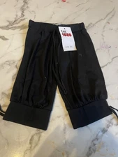 tag 1080 girl's black cropped jazz pants size small