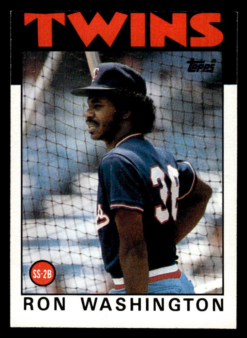 1986 Topps #513 Ron Washington Card Minnesota Twins