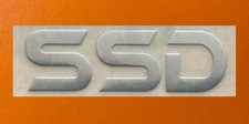 1 PCS Sticker for SSD Badge Logo Decal Silver Chrome 27mm x 8mm USA