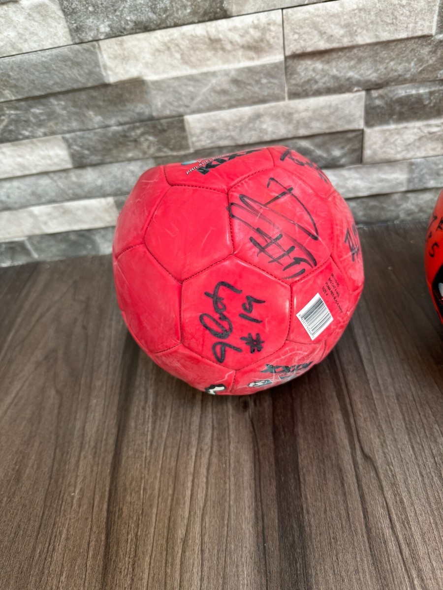 LOT OF 2 SIGNED PHILADEPHIA KIXX SOCCER BALLS MISL Puma Spalding