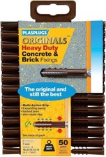 PLASPLUGS for Concrete, Brick & Masonry - 7mm - Add Screws & Drill If Required