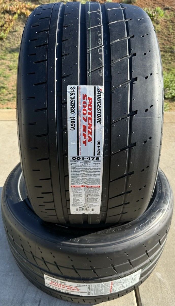 TWO BRAND NEW 315/35ZR20 Bridgestone Potenza S007 RFT Run Flat