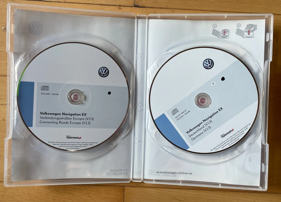 2X Org. VW Navigation EX CD-ROM V13 RNS 300 RNS MP3 RNS Cruise 2014 1K0051884FD - Bild 2 von 4