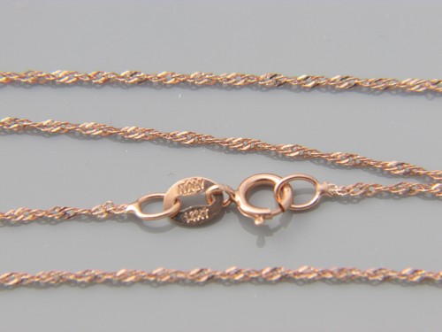 Massive 14k Gold Singapur Seilkette Halskette Made in Italy alle Längen - Bild 9 von 10