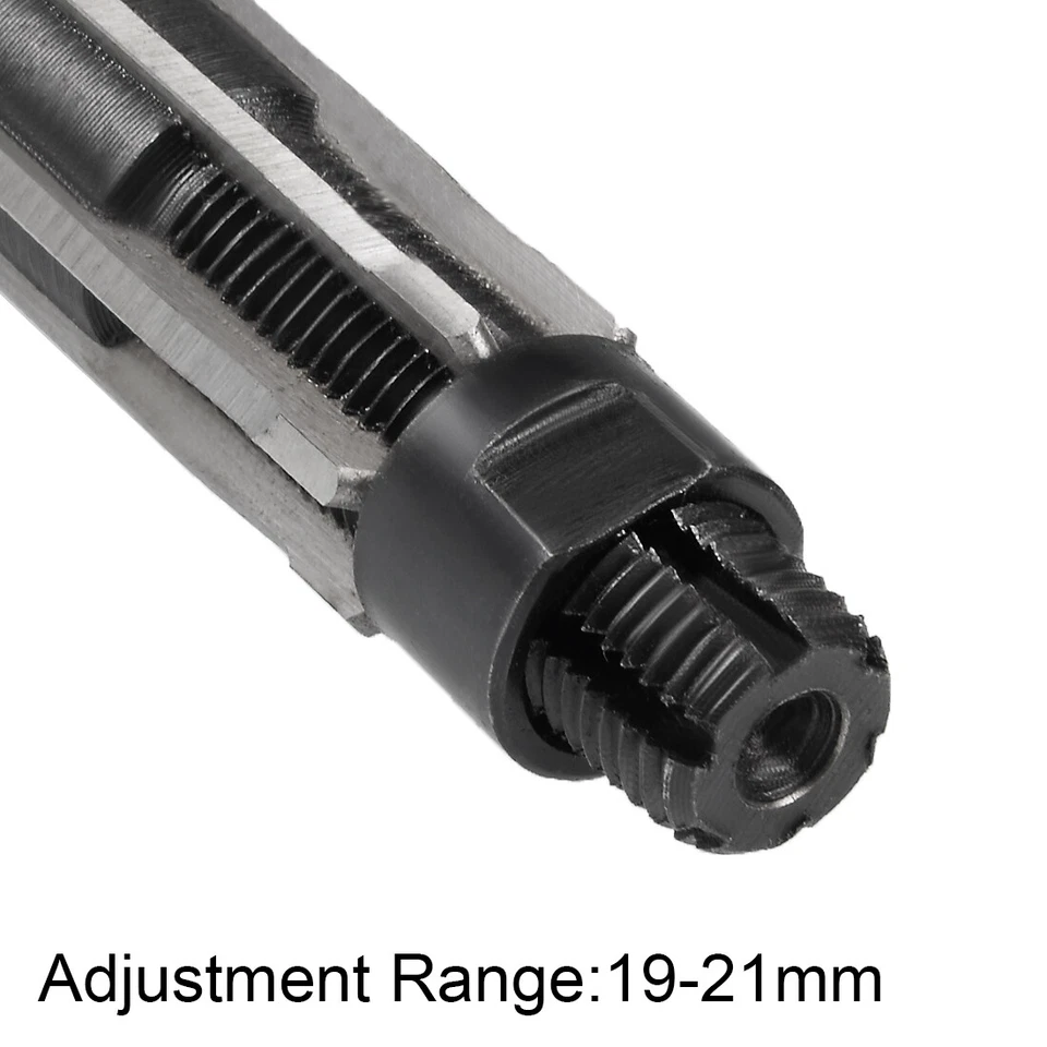 Adjustable Hand Reamer 19-21mm Steel H8 6 Straight Flutes Milling Cutter Tool - Image 4 of 4