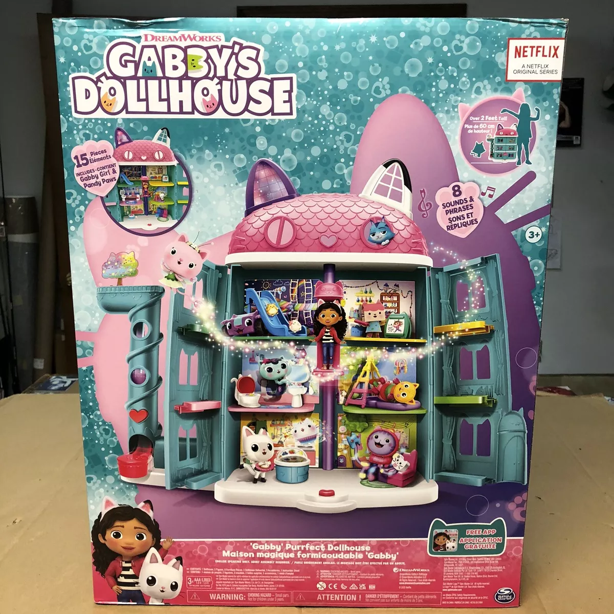  Gabby's Dollhouse, Purrfect Dollhouse with 15 Pieces