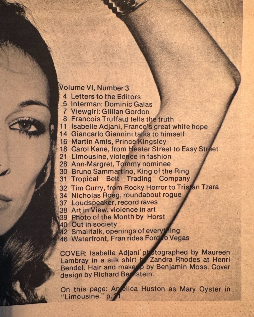 baku大幅値下げandywarhol「Interview」誌 ANDY WARHOL'S INTERVIEW MAGAZINE - March 1976 Ann-Margret, Bowie