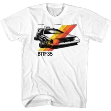 Back To The Future BTTF-35 Orange Stripe White Shirts