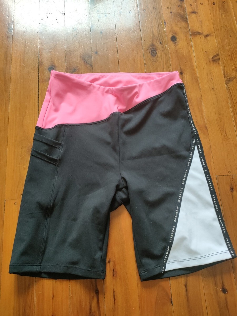 Rockwear Black Pink bike shorts size 10 EUC Pockets Australia