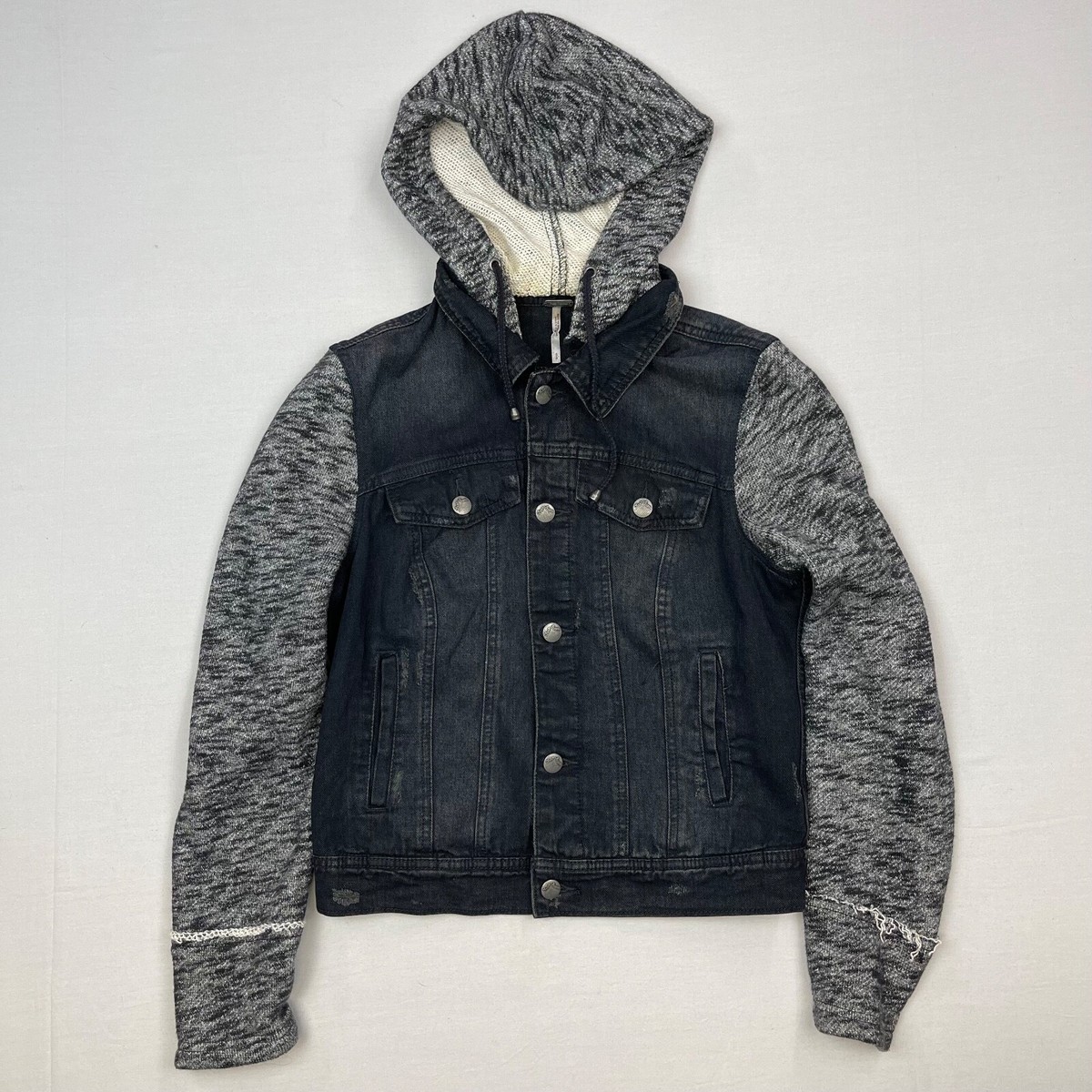 Hooded jacket in faded denim thugclub | Denim Hooded Unisex Style, 1k+