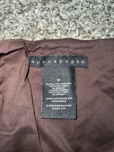 Neu Vintage Nos Y2K Apostroph Rock Boho braun Größe 18 - Bild 2 von 3