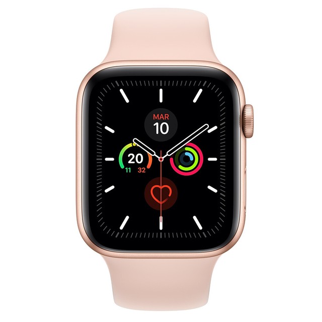 Apple Watch Series 5 40 mm Caja de aluminio en tono dorado con Correa  deportiva en rosa arena - S/M y M/L (GPS) (MWV72TY/A) | Compra online en  eBay