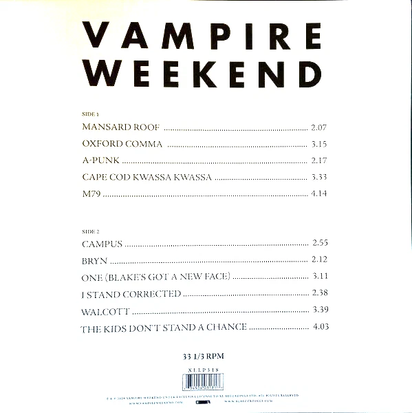 Vampire Weekend vampire weekend : Vinyl LP [New & Sealed] - Image 2 of 2