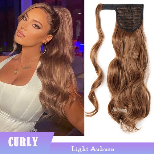 Thick Wavy Clip-in Ponytail Hair Extensions Real Soft Natural As Human Pony Tail - Picture 98 of 142