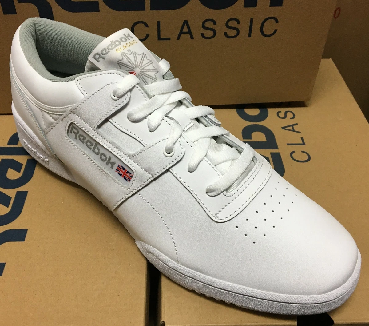 REEBOK Classic Workout Low Men&#039;s Training/Running Shoes White/Grey CN0636 | eBay