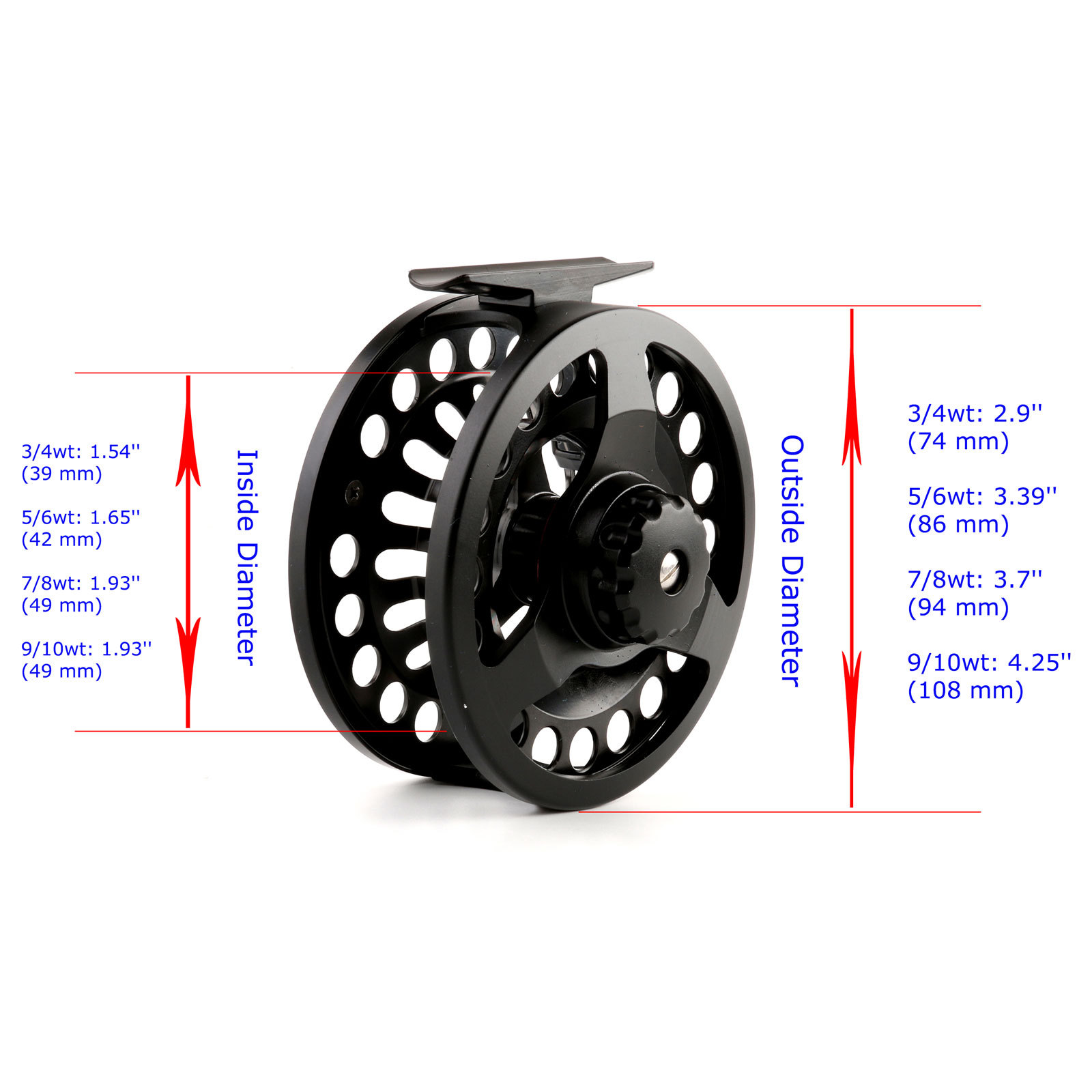 Maxcatch Best Diecasting Fly Reel 3/4/5/6/7/8/9/10WT Aluminum Fly