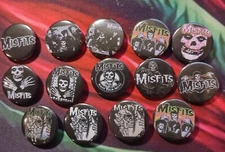 MISFITS 1" Buttons- Choose Your Button- Punk Rock Horror Metal