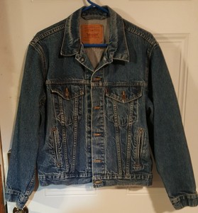 Men's Vintage LEVI'S Denim jean Jacket 70506-0216 Trucker Size 42 Red Tag USA | eBay