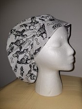 Glow in the dark Boo Cats Medical Surgical Bouffant Scrub Hat SIZE SMALL