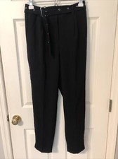 NWT - Women's, Express, Black Dress Pants, Ankle High Rise w/ Belt, Size 6R
