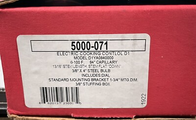Robertshaw 5000-071 0/100F,84''CAP,COMM.ELEC.STAT