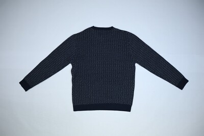 Line of Trade Blue Double Birdseye Bergen Jacquard Knit Sweater