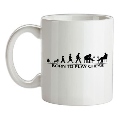 Born To Play Chess - Keramiktasse - Spieler Spiel König Königin Brett Bauerngambit
