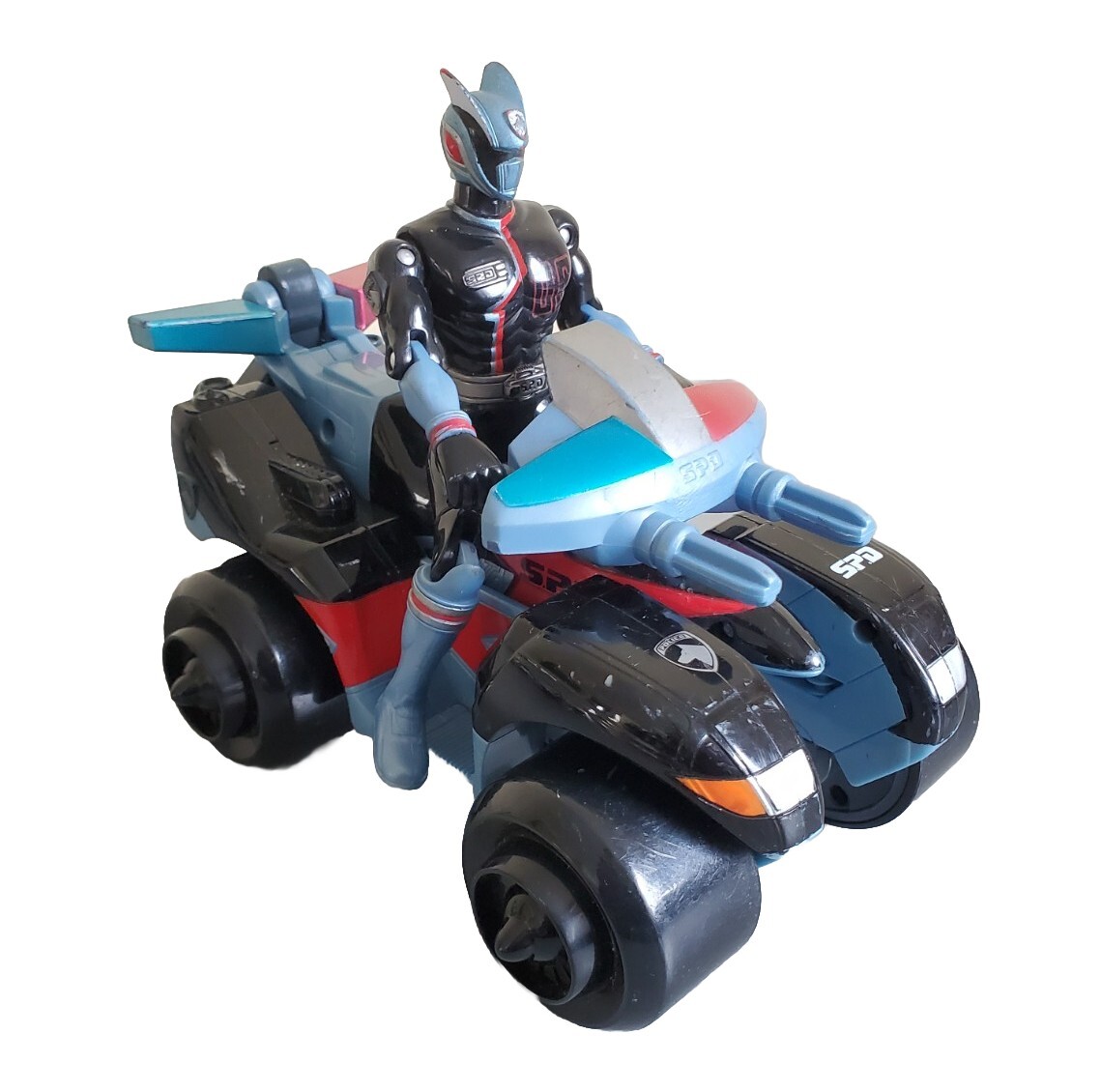 Power Rangers SPD Shadow Ranger + ATV Moto Quad Black Gray