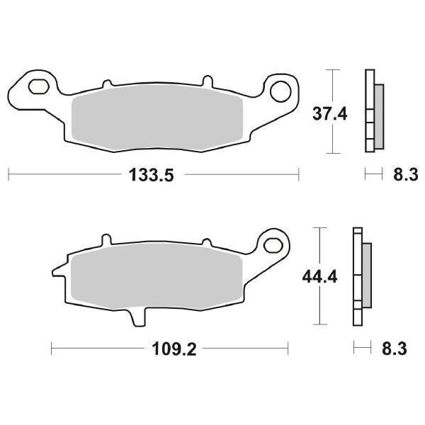 704LS SBS PASTIGLIA FRENO POST per SUZUKI 1500 VZ M90 Boulevard 2009-2009