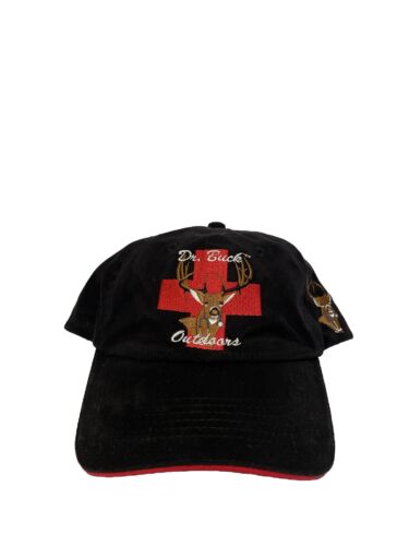 Vintage Dr. Buck Outdoors Black Adjustable Hat Embroidered