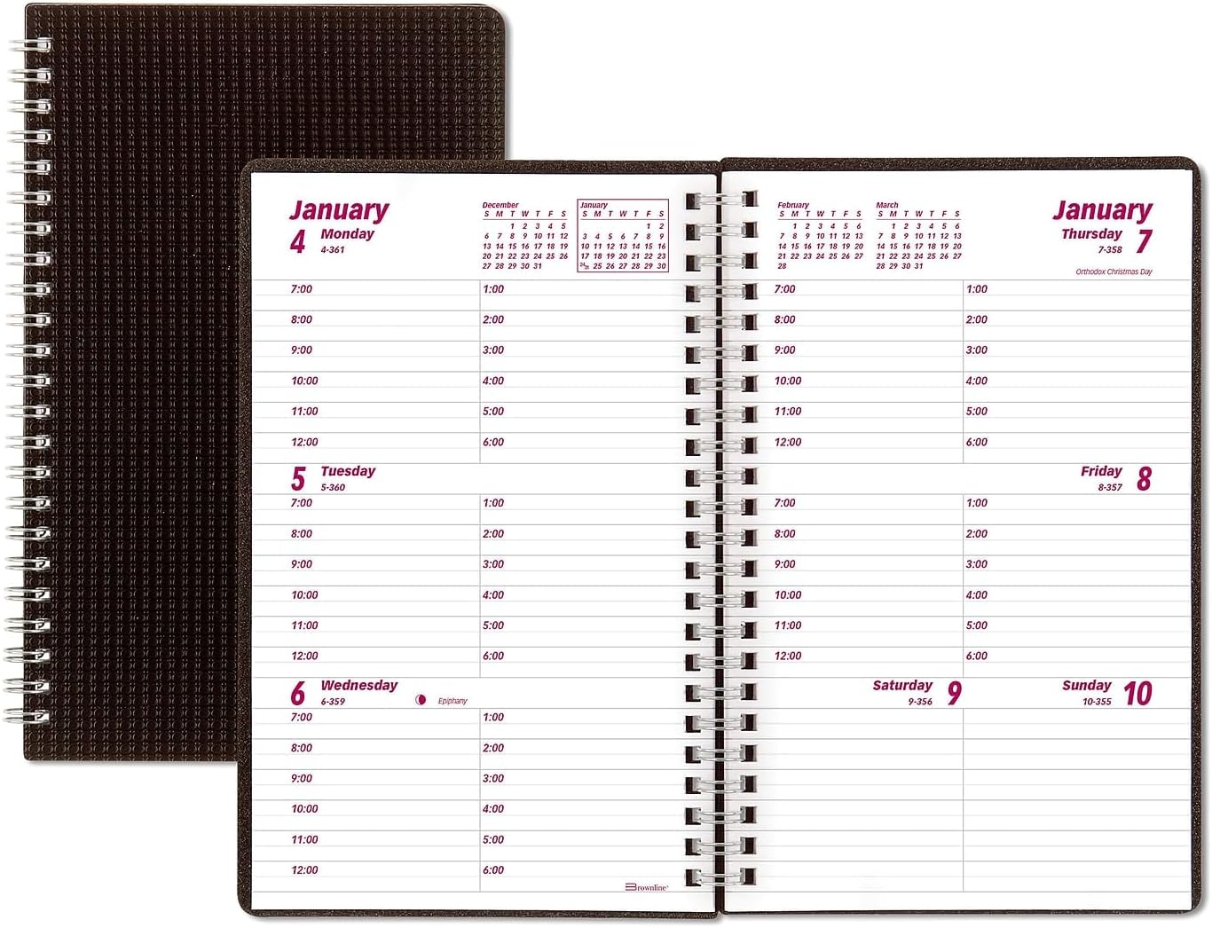 2024 Duraflex Weekly Planner, Appointment Book, 12 Months, January to December,