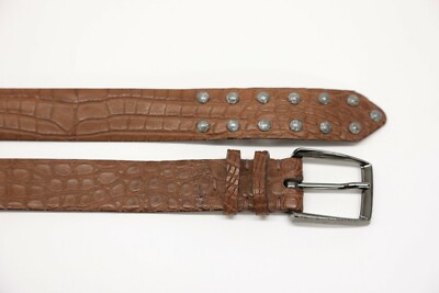 NWT$3195 Brunello Cucinelli Womens Croc Leather Belt W  display picture 1