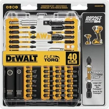 New Sealed DeWALT DWANGFT40SET Flex Torq Impact Ready Screwdriving Bit 40 Piece